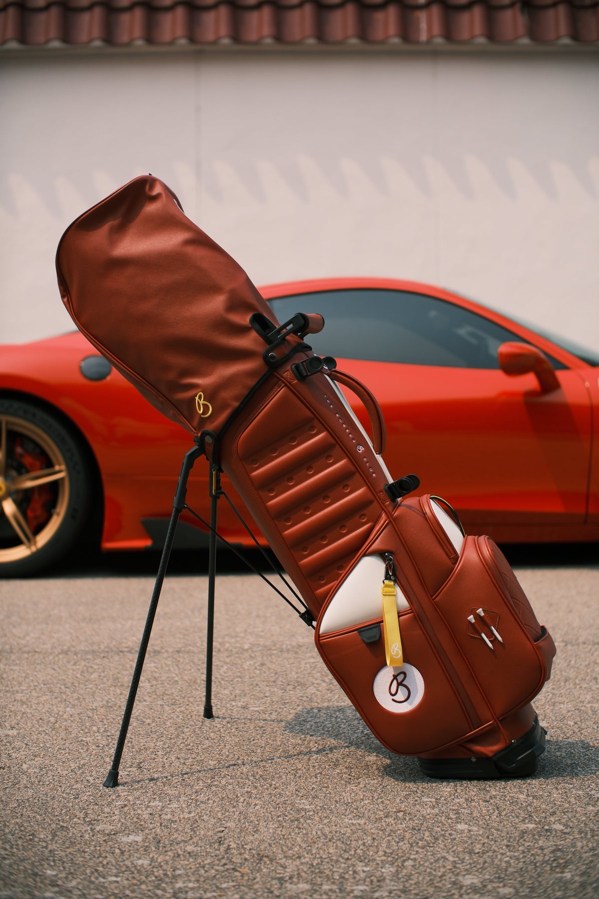 The Bunker Club Formula Red Year of the Prancing Horse Edition golf bag
